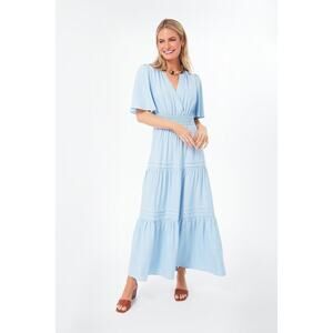 Tuckernuck Pomander Place Tiered Maxi Dress Light Blue XXL